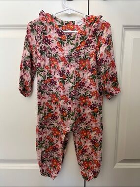 Angel Dear Pink Floral Baby Romper, 18-24 Months, Worn Once 💛